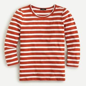 J.Crew Three-quarter puff-sleeve top